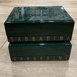 2 SABBADINI Green Empty Jewelry Boxes